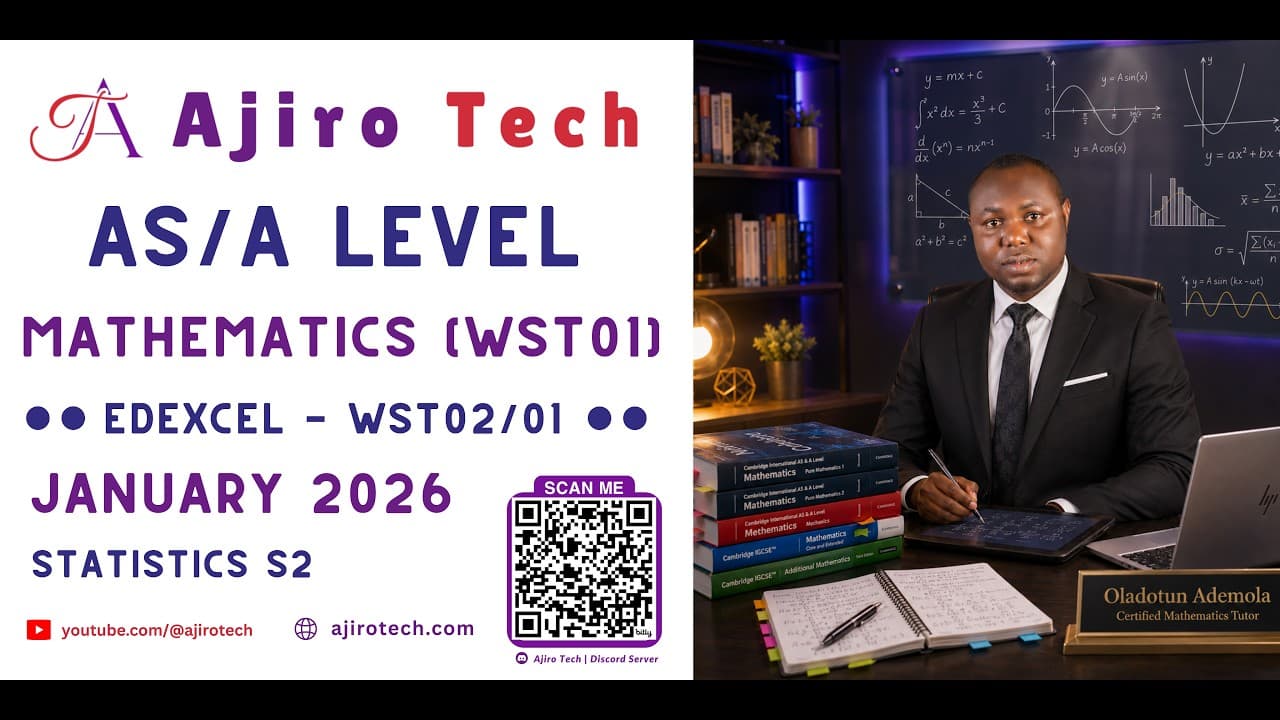 EDEXCEL AS & A LEVEL STATISTICS (WST0)